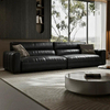 Italian Modern Design Leather Sofa Couch Set Villa Living Room Hotel Lobby High Backrest Three Seater Sofa
