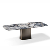 Italian Postmodern Style Table Marble Dining Room Furniture Features Stainless Steel Feet Rectangular Dining Table
