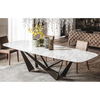 Modern Rectangular Marble Top and Metal Leg Dining Table Set Dining Room Furniture Chinese Factory