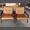 Italian Minimalist Design Hotel Villa Living Room Solid Wood Leather Single Recliner Sofa Armchair Leisure Chaise Lounge Chair