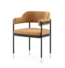 Modern Simple Dining Restaurant Chair Nordic Italian Light Luxury Metal Frame Leather Velvet Fabric Upholstery Dinner Chair