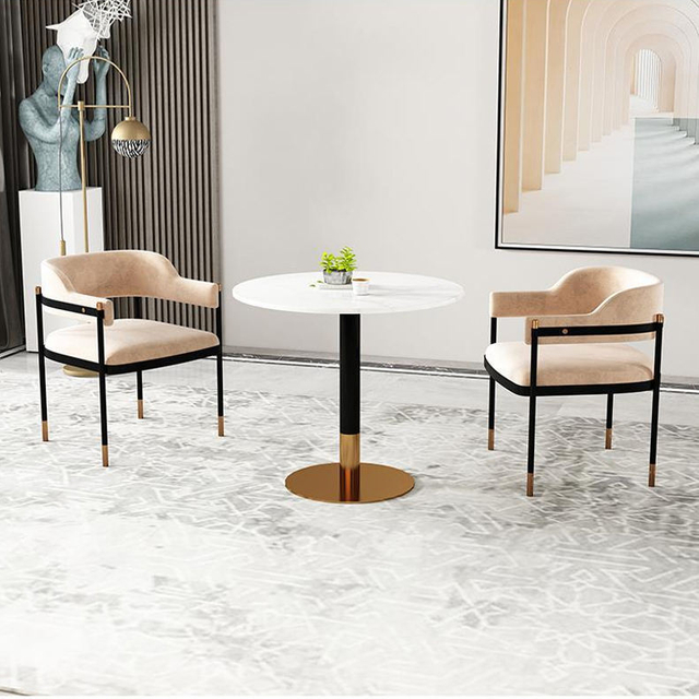 Modern Simple Dining Restaurant Chair Nordic Italian Light Luxury Metal Frame Leather Velvet Fabric Upholstery Dinner Chair