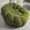 Modern Design Lazy Sofa Single Cream Wind Can Sleep Small Bedroom Small Sofa Balcony Fabric Leisure Lounge Chair