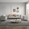 Modern Grey Armchair Sofa Set 1+1+3 Furniture Hotel Apartment Living Room Home Office Leather Sofa