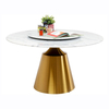 Italian Style Light Luxury Dining Table Customized Size Natural Stone Stainless Steel Marble Rock Slab for Kitchen Use for