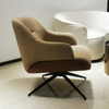 modern Single Person Swivel Leisure Sofa Chair Design Luxury Nordic Accent Fabric Leather Linen Living Room Hotel Bedroom Use
