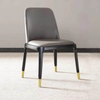 Factory Wholesale Nordic Modern Dining Chair Set with Solid Wooden Legs Leather Restaurant Chair