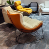 Modern Italian Design Lazy Sofa Chair Hotel Living Room Furniture Down Fabric Armchair Leisure Lounge Chair