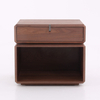 Nordic Wood Modern Simple Bedroom Nightstand Rotating Two Drawer BedSide Table Design Creative Nightstand