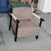 Nordic Solid Wood Armchair Modern Living Room Furniture Hotel Apartment Bedroom Fabric Leisure Chair