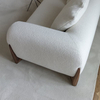 Modern Design Home Furniture Hotel Villa Living Room Solid Wood Base Cashmere Fabric Single Sofa Velvet Three Seat Sofa Set