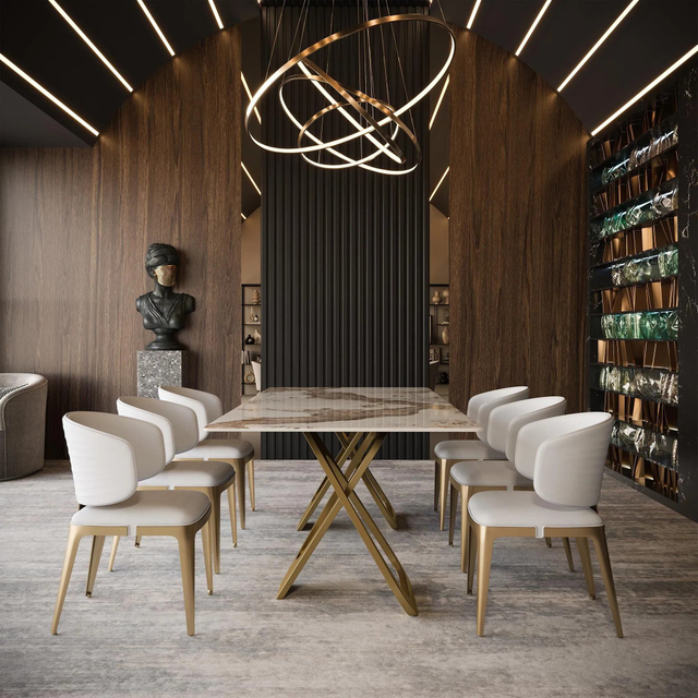 Luxury Dining Chair for Dining Table Custom Modern Stainless Steel Velvet Dining Room Chair Living Room