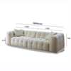 Modern Style Designer Teddy Velvet Sofa Couch Settee Luxury Living Room Hotel Furniture Straight 3-4-seater Sectional Sofa