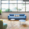 Modern Designed Leisure Fabric Velvet Hotel Apartments Home Office Living Room Couch Set 1+3 Sofa Furniture