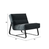 Italian Minimalist Leather Comfortable Casual Chair, Light Luxury Sofa Chair, Luxurious Frosted Leather Armchair in Living Room
