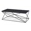 Modern Creative Rectangular Metal Coffee Table Tempered Glass Office Coffee Table Side Table