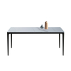 Modern Rectangular Marble Dining Table Aluminum Alloy Leg Detachable Table Design Conference Table