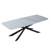 Luxury Nordic Modern Design White Marble Metal Leg Dining Table and Chair Dining Table Set 4 Seater 6 Chairs