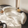 Nordic Modern Hotel Apartment Living Room Clothing Store Beauty Salon Lamb Velvet Creative Cloth Art Minimalist Sofa 3seats
