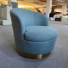 Modern High Back Leisure Single Sofa Chair Velvet Fabric Stainless Steel Base Custom Living Room Home Furniture Leisure Chair