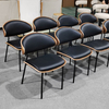 Modern European Style Restaurant Chair Rectangle Dining Table Wooden/Marble Top Steel Base for Home Kitchen Villas Hotels Chairs