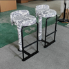Modern Design bar Chairs Metal Fabric High Legged bar Stools for Hotel Reception Restaurant Kitchens