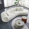 Modern Simple Design Sofa Set Home Furniture Villa Hotel Lobby Living Room Sofa Fabric Curved Shape Couch