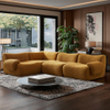 Modern Style Compressed Sofa Living Room Apartment Furniture Couch in a Box Modular Design Velvet Sectional Sofa Set
