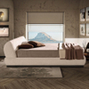Italian Designer Modern Apartment Hotel Resort Bedroom Furniture Queen King Size Upholstered Fabric Bed Frame Double Beds