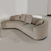 Modern Simple Design Sofa Set Home Furniture Villa Hotel Lobby Living Room Sofa Fabric Curved Shape Couch