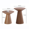 Nordic Modern Classic Design Walnut Wooden Coffee Table Round Side Table End Table for Hotel Living Room Furniture