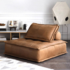 Modern Design Sectional Chesterfield Modular Luxury Living Room Furniture Couch Orange Comfortable Leather Hotel Room Sofa