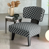 Modern Italian Armchair Stainless Steel Metal Soft Seat Fabric Design Chair Living Room Leisure Chair Hotel Home Furniture