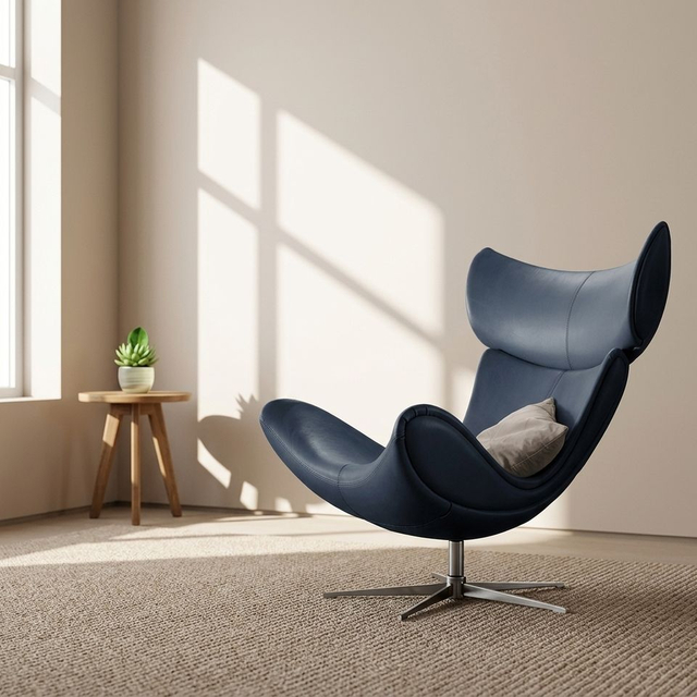 Modern Creative Design Living Room Chair Swivel Leather Leisure Lounge Chair