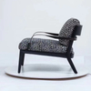 Modern Luxury Leather Fabric Metal Frame Leisure Chair New Design Hotel Living Room Single Sofa Velvet Low Armchair