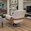 Italian Designer Swivel Chair Luxury Velvet Fabric Lounge Chair for Living Room & Hotel High-end Leisure Armchair