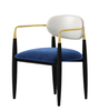 Modern Designer Dining Chairs Velvet Stainless Steel Gold Dining Chair Luxury Restaurant Furniture