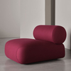 Modern Minimalist Designer Single Sofa Casual Lazy Chair Low Arm Velvet Fabric for Living Room Furniture One Seat for Small