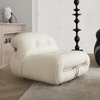 Minimalist Modern Lamb Velvet Single Sofa and Lazy Chair Set White Casual Luxury Living Room Furniture Sectional Couch