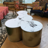 Luxury Gold Stainless Steel Marble Coffee Table Villa Furniture Living Room Hotel Bar Irregular Creative Tea Table