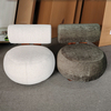 Nordic Solid Wood Fabric Living Room Chair Velvet Round Leisure Chair Hotel Apartment Room Armchair