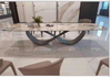 Modern Luxury Dining Table Marble Restaurant Table Stainless Steel Leg Rectangular Dining Table