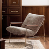 Modern Minimalist Design Stainless Steel Velvet Fabric Sofa Chair Living Room Down Comfortable Lazy Lounge Accent Chair
