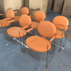Modern Luxury Stainless Steel Leather Dressing Chair Hotel Cafe Restaurant Dining Chair