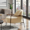 Modern Design Living Room Armchairs Business Negotiations Metal Fabric Chairs Hotel Apartments Leisure Lounge Chairs
