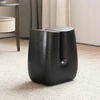 Modern Italian U-Shaped Corner Table Solid Wood Concrete Paint Stool Minimalist Creative Dressing for Living Room Hotel Use