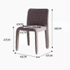 Mid-Century Style Restaurant Chair Nordic Vintage Design Modern Minimalist Household Fabric Backrest Dining Chair for Hotel