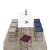 Modern Fashion Solid Iron Frame Leather Cloth Shaped Cotton Durable Hotel bar Office Front Desk bar Chair Can Be Customized