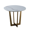 Modern Stainless Steel Gold Plating Marble Top Round Coffee Table Living Room Hotel Furniture