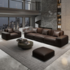 Italian Design Luxury Living Room Sofa Set Furniture Eiderdown GenuIne Leather Modular 3-seater Straight Sectional Sofa Couch
